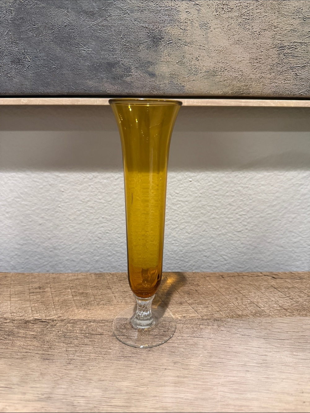 Amber Glass Bud Vase - Home Accents